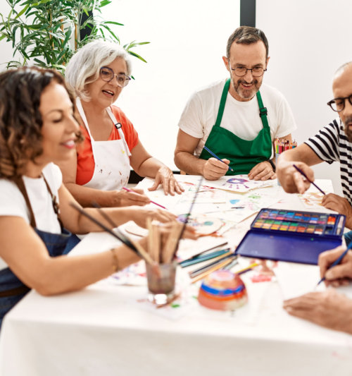 people painting
