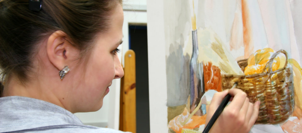 woman painting