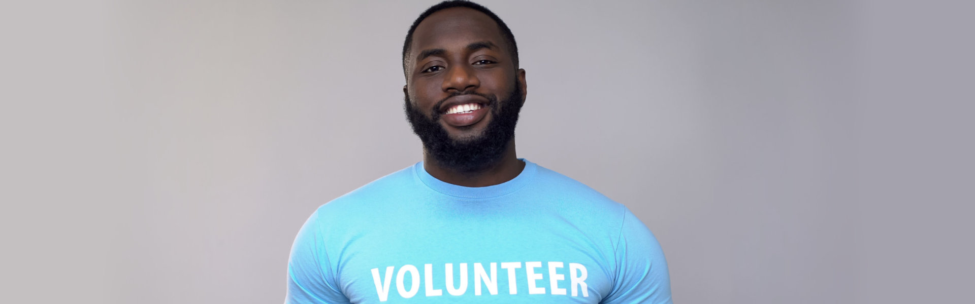 volunteer smiling
