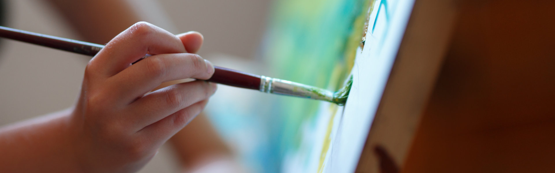 a person painting